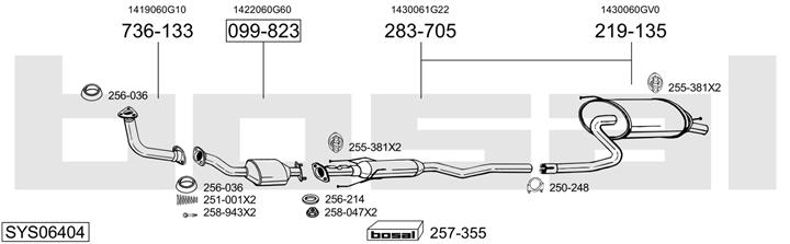 Bosal SYS06404 Exhaust system SYS06404