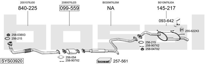 Bosal SYS03920 Exhaust system SYS03920