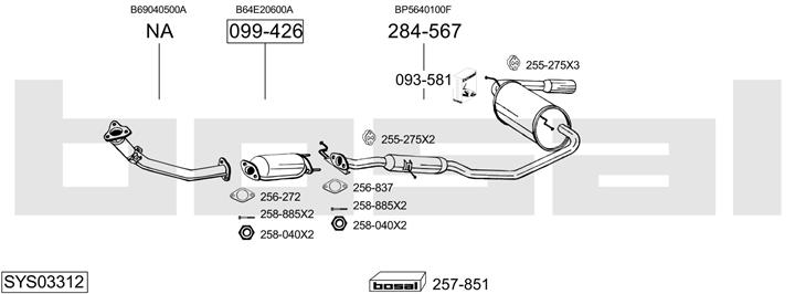 Bosal SYS03312 Exhaust system SYS03312