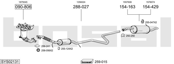Bosal SYS02131 Exhaust system SYS02131