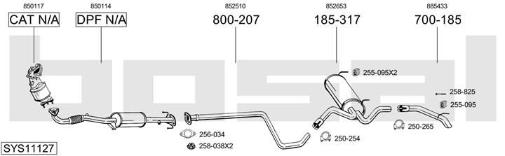 Bosal SYS11127 Exhaust system SYS11127