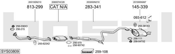 Bosal SYS03809 Exhaust system SYS03809