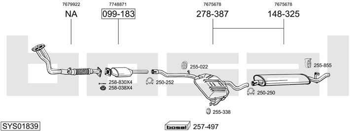 Bosal SYS01839 Exhaust system SYS01839