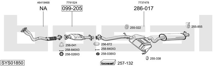 Bosal SYS01850 Exhaust system SYS01850