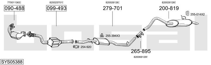 Bosal SYS05388 Exhaust system SYS05388