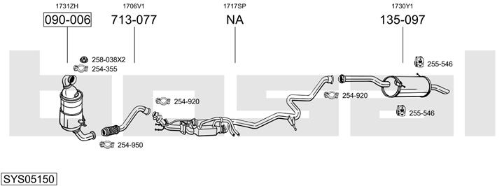 Bosal SYS05150 Exhaust system SYS05150