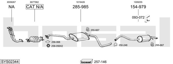 Bosal SYS02344 Exhaust system SYS02344