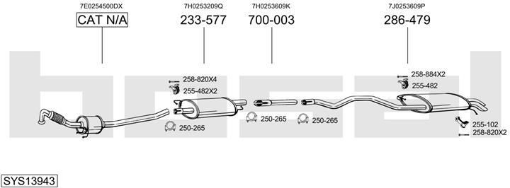 Bosal SYS13943 Exhaust system SYS13943