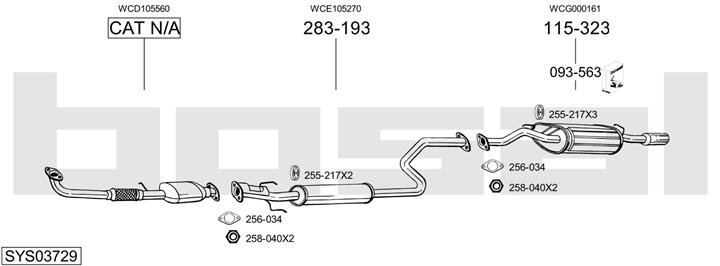 Bosal SYS03729 Exhaust system SYS03729