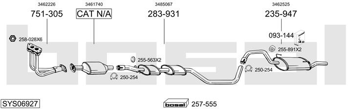 Bosal SYS06927 Exhaust system SYS06927