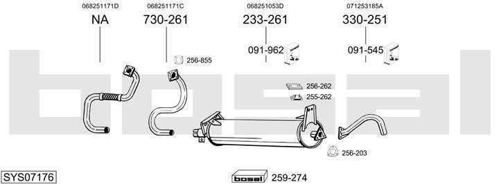 Bosal SYS07176 Exhaust system SYS07176