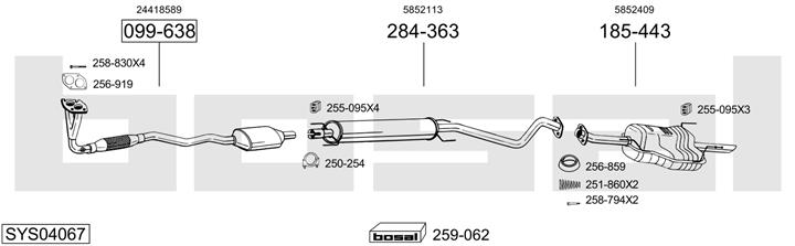 Bosal SYS04067 Exhaust system SYS04067