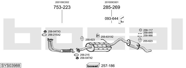 Bosal SYS03988 Exhaust system SYS03988