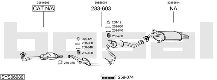 Bosal SYS06989 Exhaust system SYS06989