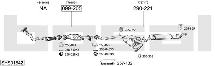 Bosal SYS01842 Exhaust system SYS01842