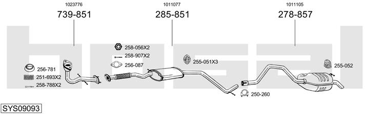 Bosal SYS09093 Exhaust system SYS09093