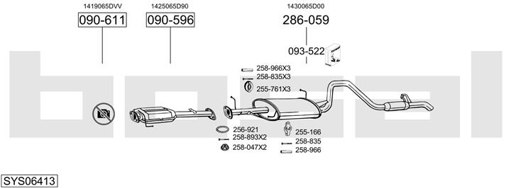 Bosal SYS06413 Exhaust system SYS06413