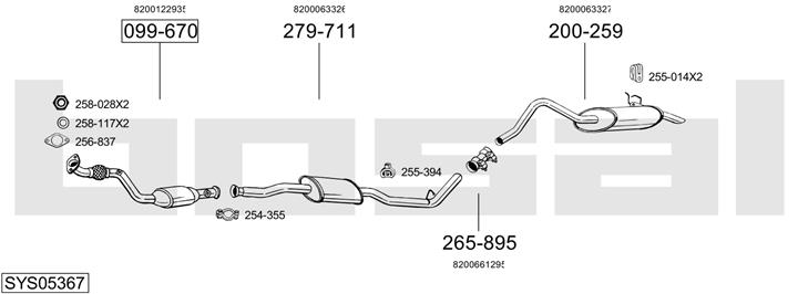 Bosal SYS05367 Exhaust system SYS05367