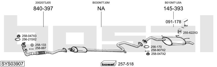 Bosal SYS03907 Exhaust system SYS03907