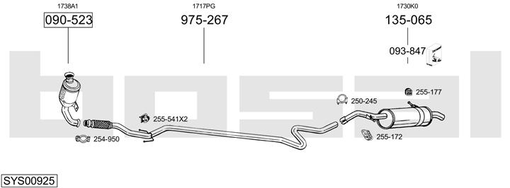 Bosal SYS00925 Exhaust system SYS00925