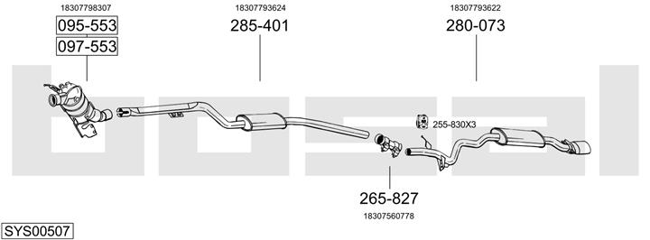 Bosal SYS00507 Exhaust system SYS00507