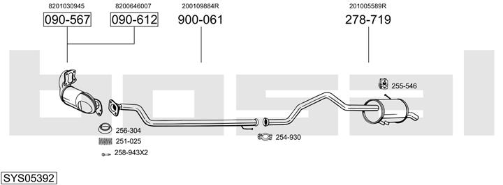 Bosal SYS05392 Exhaust system SYS05392