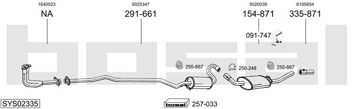 Bosal SYS02335 Exhaust system SYS02335