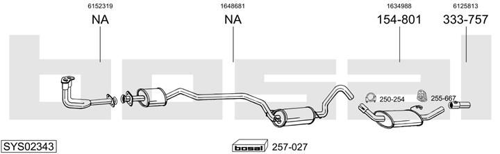 Bosal SYS02343 Exhaust system SYS02343