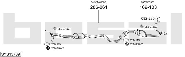 Bosal SYS13739 Exhaust system SYS13739