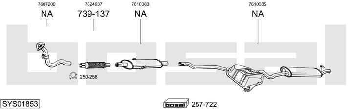 Bosal SYS01853 Exhaust system SYS01853