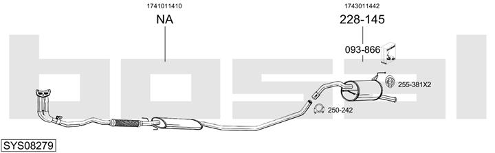 Bosal SYS08279 Exhaust system SYS08279