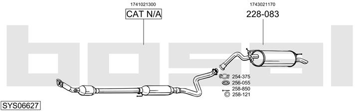 Bosal SYS06627 Exhaust system SYS06627
