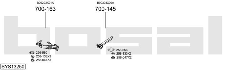 Bosal SYS13250 Exhaust system SYS13250