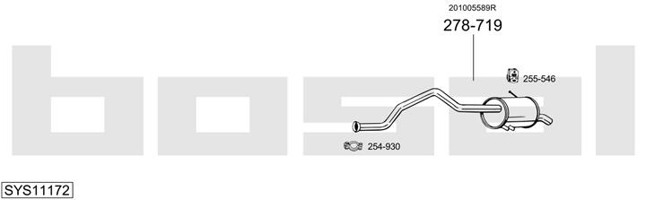 Bosal SYS11172 Exhaust system SYS11172