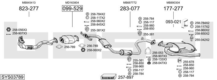 Bosal SYS03789 Exhaust system SYS03789