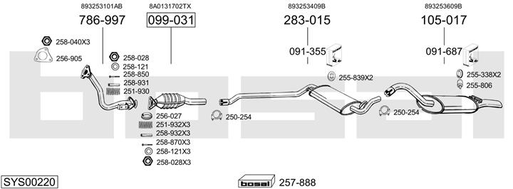 Bosal SYS00220 Exhaust system SYS00220