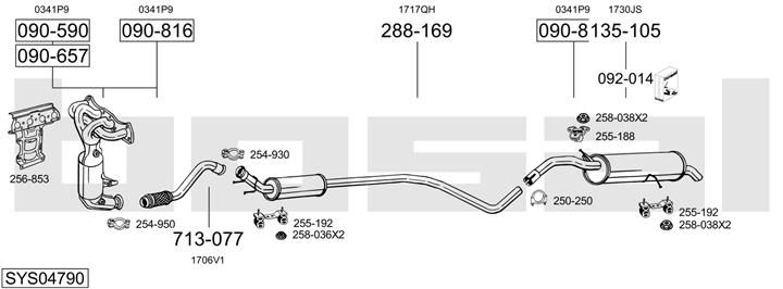 Bosal SYS04790 Exhaust system SYS04790