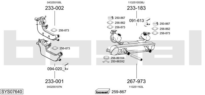 Bosal SYS07640 Exhaust system SYS07640