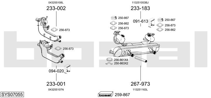 Bosal SYS07055 Exhaust system SYS07055