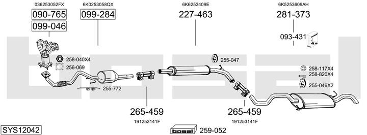 Bosal SYS12042 Exhaust system SYS12042