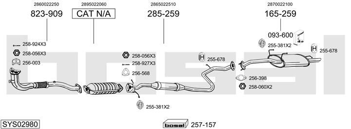 Bosal SYS02980 Exhaust system SYS02980