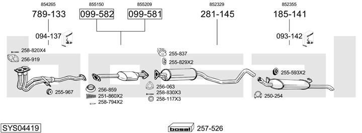 Bosal SYS04419 Exhaust system SYS04419