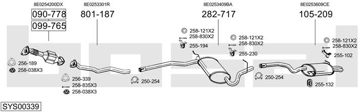 Bosal SYS00339 Exhaust system SYS00339