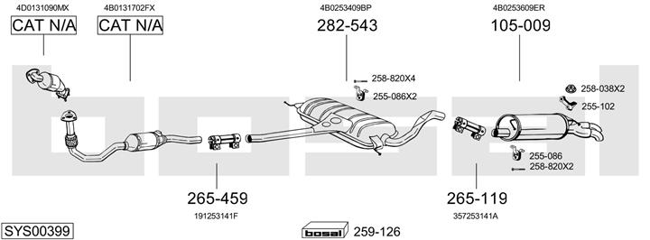 Bosal SYS00399 Exhaust system SYS00399