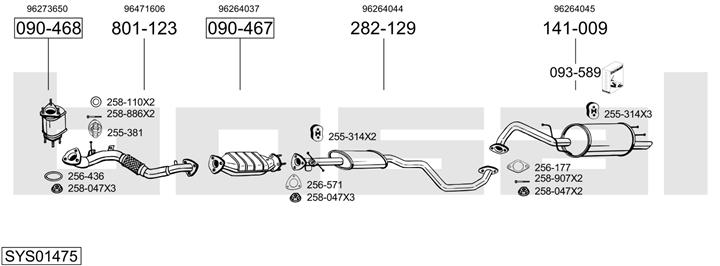 Bosal SYS01475 Exhaust system SYS01475