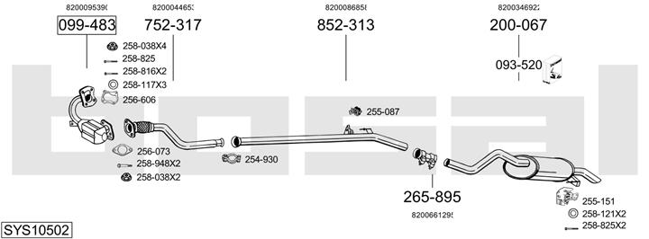 Bosal SYS10502 Exhaust system SYS10502