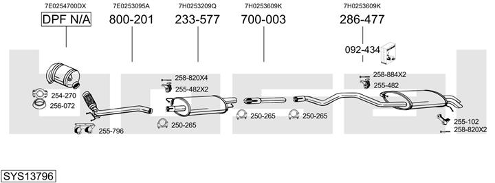 Bosal SYS13796 Exhaust system SYS13796