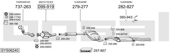 Bosal SYS06240 Exhaust system SYS06240