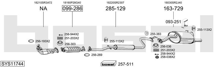 Bosal SYS11744 Exhaust system SYS11744