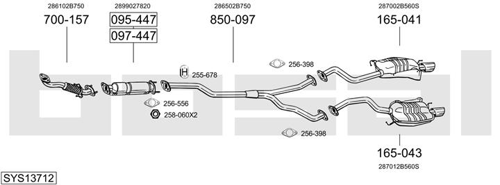Bosal SYS13712 Exhaust system SYS13712
